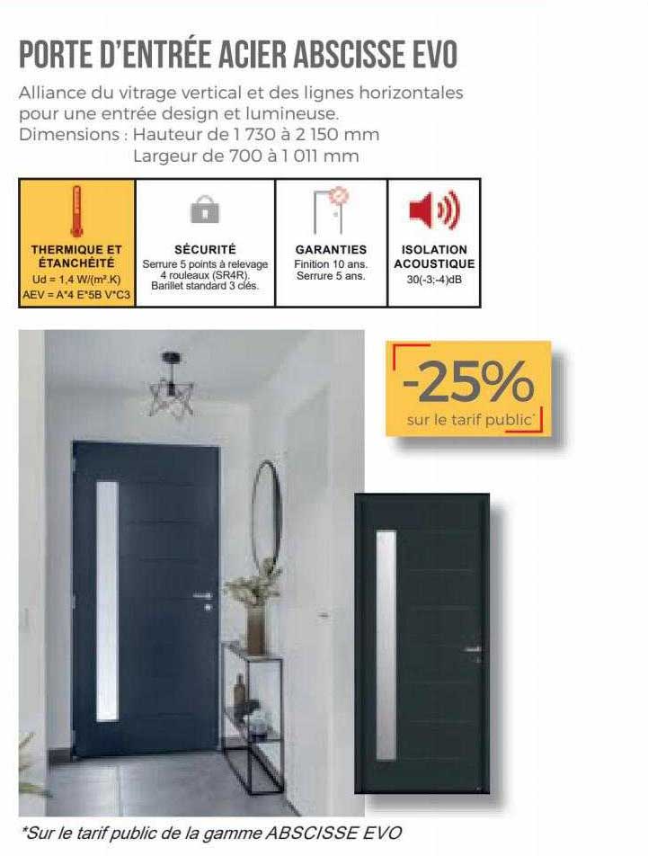 porte d'entrée acier abscisse evo