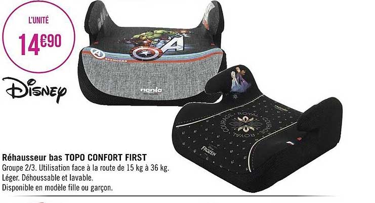 rehausseur bas topo confort first disney