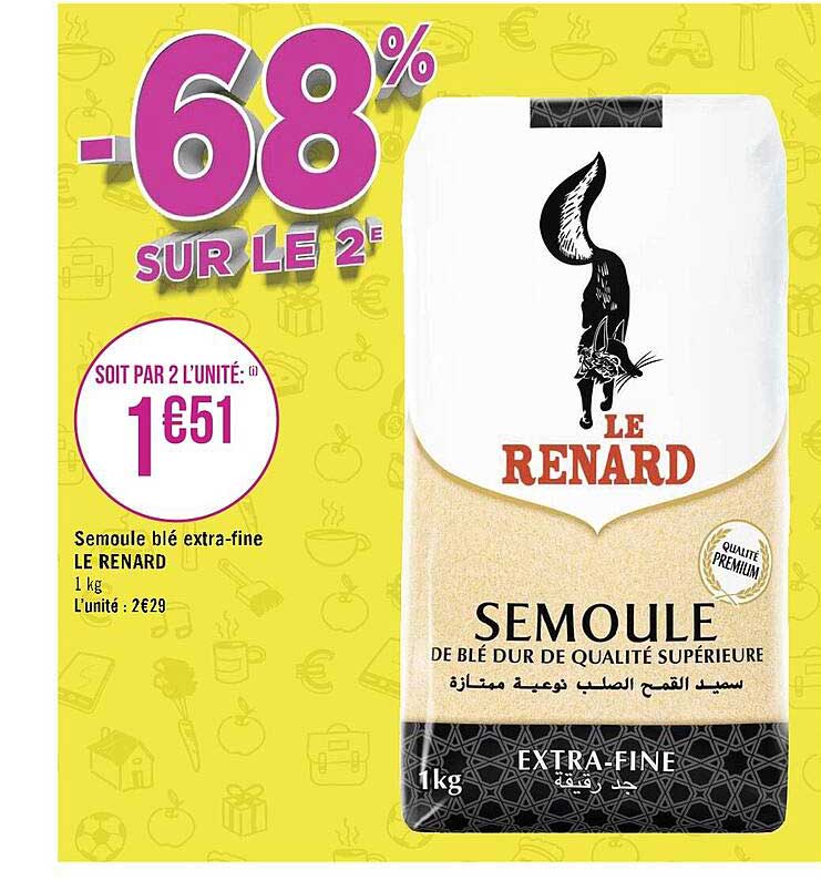 semoule blé extra-fine le renard