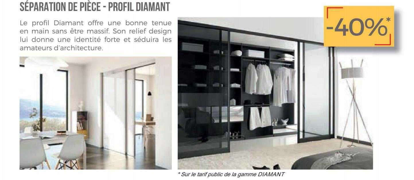 séparation de pièce - profil diamant