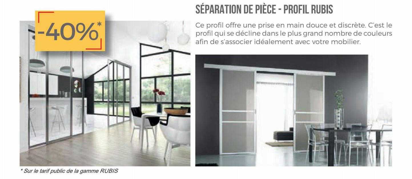 séparation de pièce - profil rubis