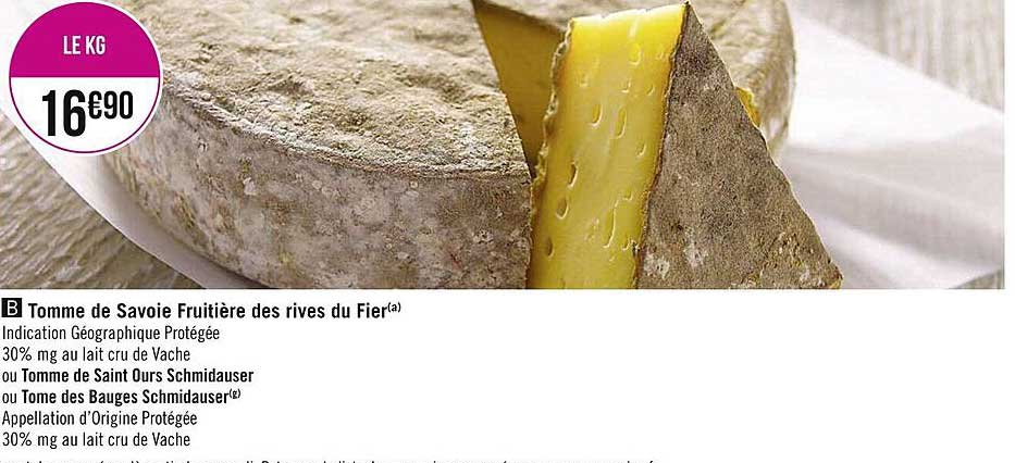 tomme de savoie fruitière des rives du fier