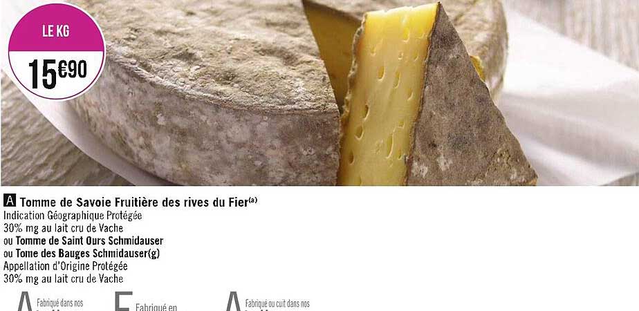 tomme de savoie fruitière des rives du fier