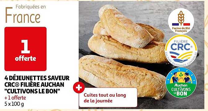 4 déjeunettes saveur crc filière auchan "cultivons le bon"