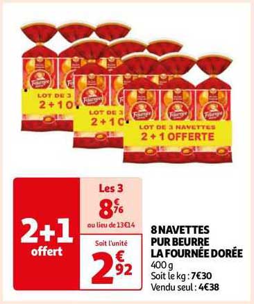 8 navettes pur beurre la fournée dorée