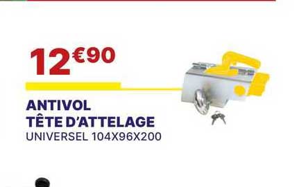 antivol tête d'attelage universal