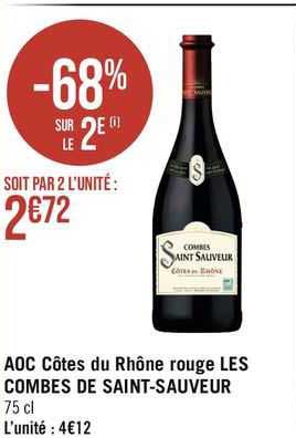 aop côtes du rhône rouge les combes de saint-sauveur