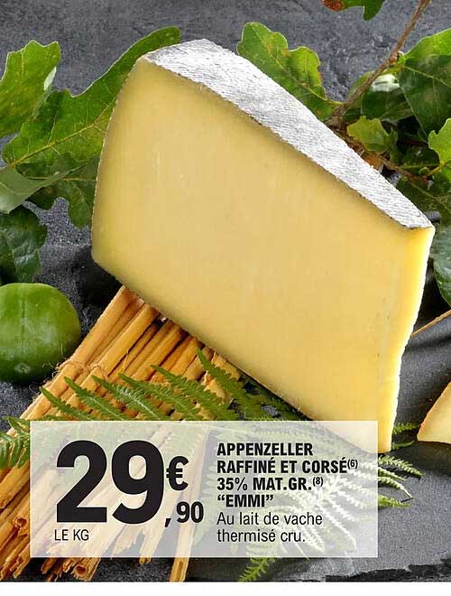 appenzeller raffiné et corsé 35% mat. gr. "emmi"