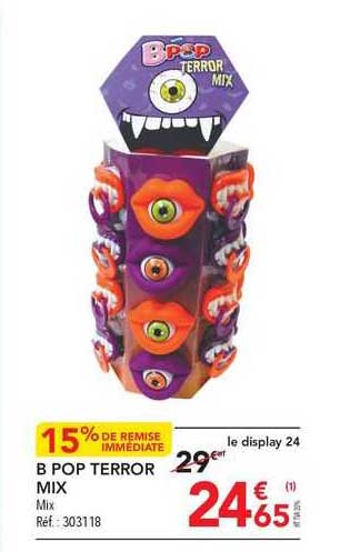 b pop terror mix 15% de remise immédiate