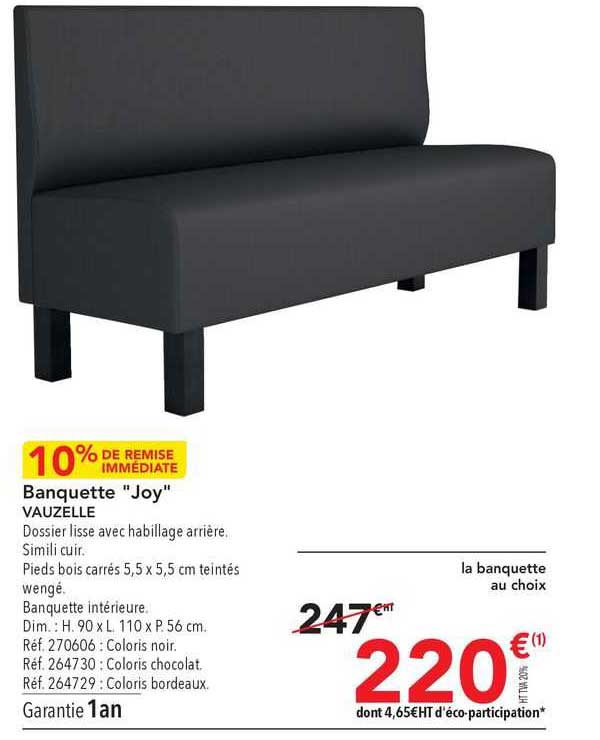 Banquette "joy" Vauzelle