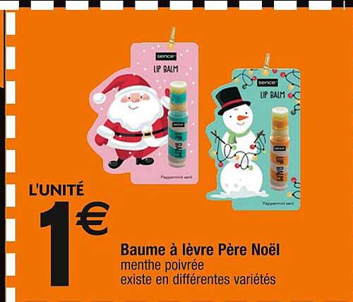 baume à lèvre père noël