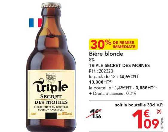 Bière Blonde Triple Secret Des Moines