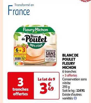 blanc de poulet fleury michon