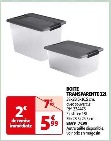 boite transparente 12l