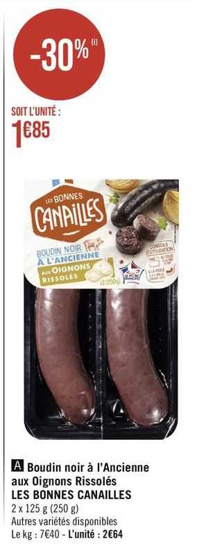 boudin noir à l'ancienne aux oignons rissolés les bonnes canailles