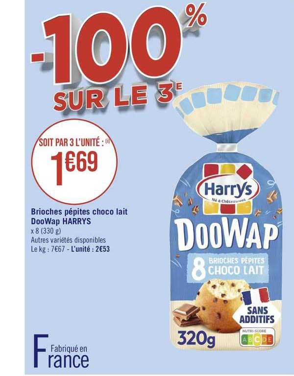 Brioches Pépites Choco Lait Doowap Harrys