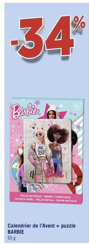 calendrier de l'avent + puzzle barbie