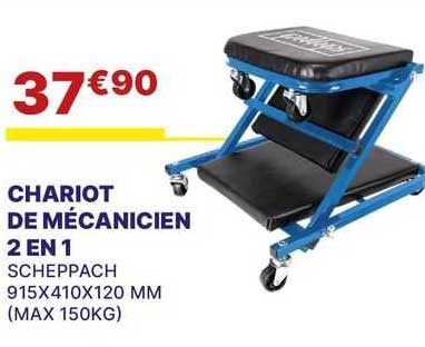 chariot de mécanicien 2en1 scheppach