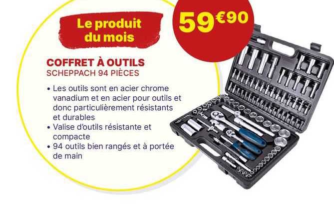 Coffret à Outils Scheppach 94 Pièces