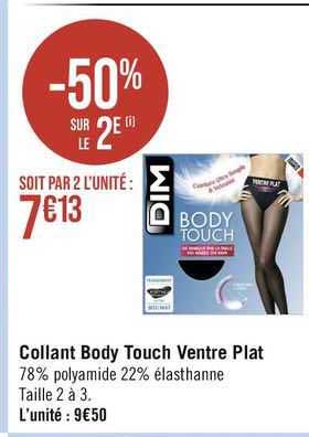collant body touch ventre plat