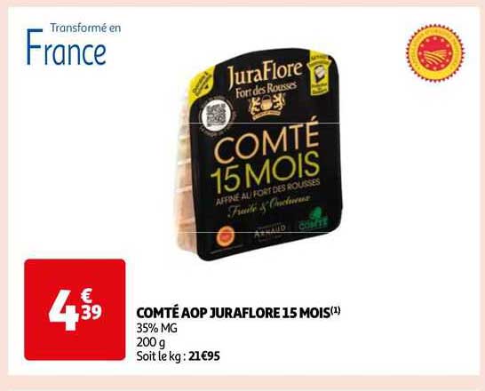 Comté Aop Juraflore 15 Mois