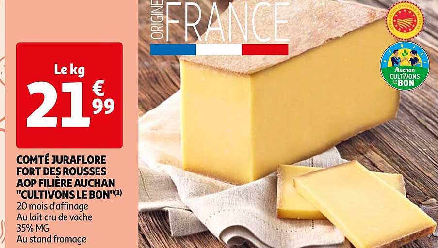 comté juraflore fort des rousses aop filière auchan "cultivons le bon"