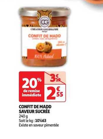 confit de mado saveur sucrée