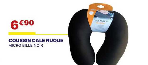coussin cale nuque micro bille noir