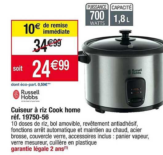cuiseur à riz cook home russell hobbs