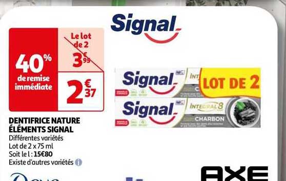 Dentifrice Nature éléments Signal
