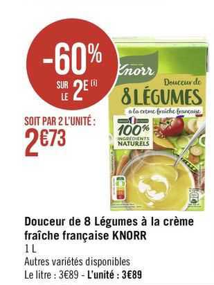 Douceur De 8 Légumes à La Crème Fraîche Française Knorr