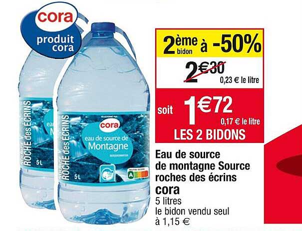 eau de source de montagne source roches des écrins cora