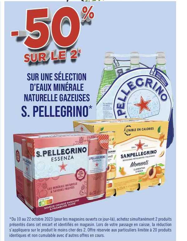 eaux minérale naturelle gazeuses s.pellegrino