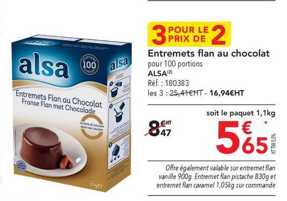 Entremets Flan Au Chocolat Alsa