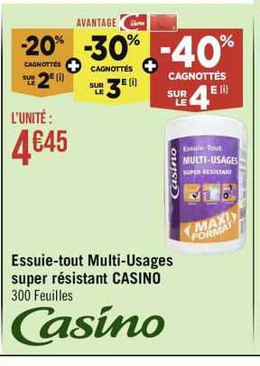 essuie-tout multi-usages super résistant casino