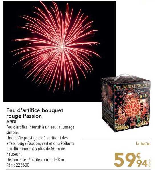 Feud D'artifice Bouquet Rouge Passion Ardi
