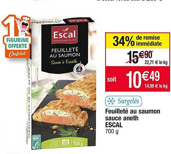Feuilleté Au Saumon Sauce Aneth Escal