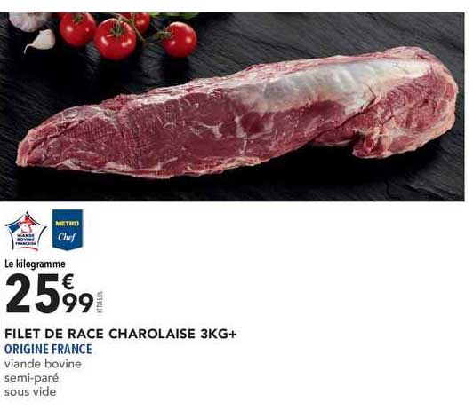 filet de race charolaise 3kg+