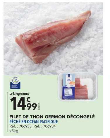 filet de thon germon décongelé