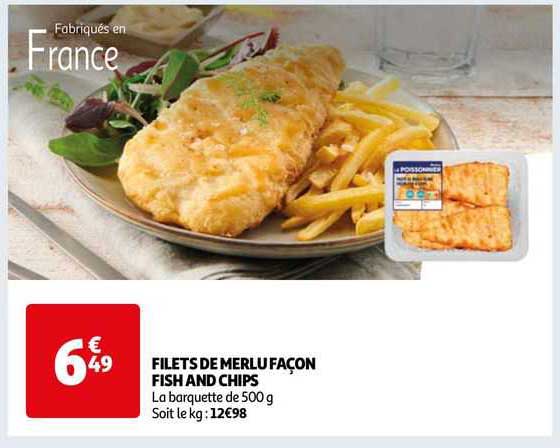 filets de merlu façon fish and chips