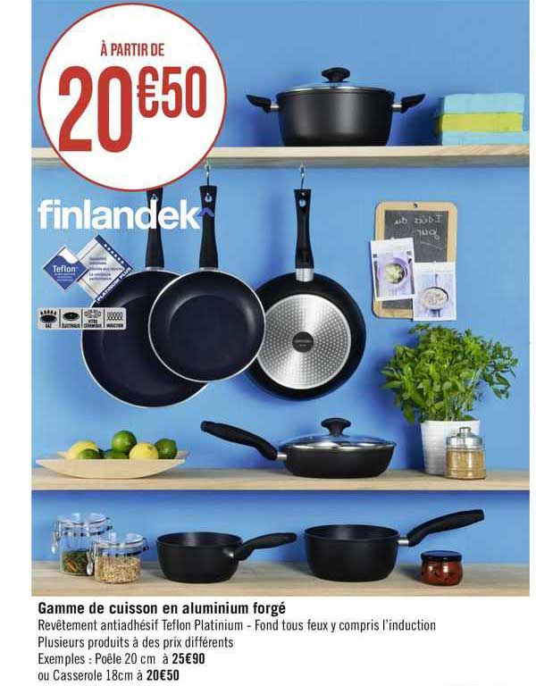 gamme de cuisson en aluminium forgé