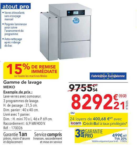 Gamme De Lavage Meiko