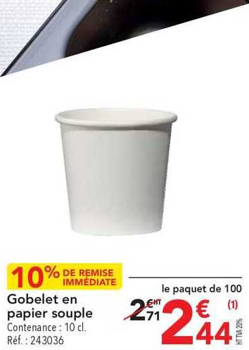 Gobelet En Papier Souple