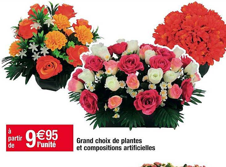 grand choix de plantes et compositions artificielles