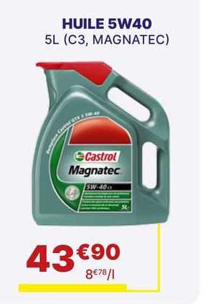 Huile 5w40 Castrol Magnatec