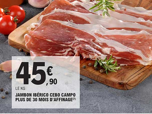 jambon ibérico cebo campo plus de 30 mois d'affinage