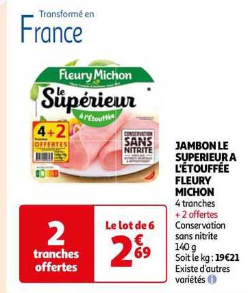 jambon le superieur a l'étouffée fleury michon