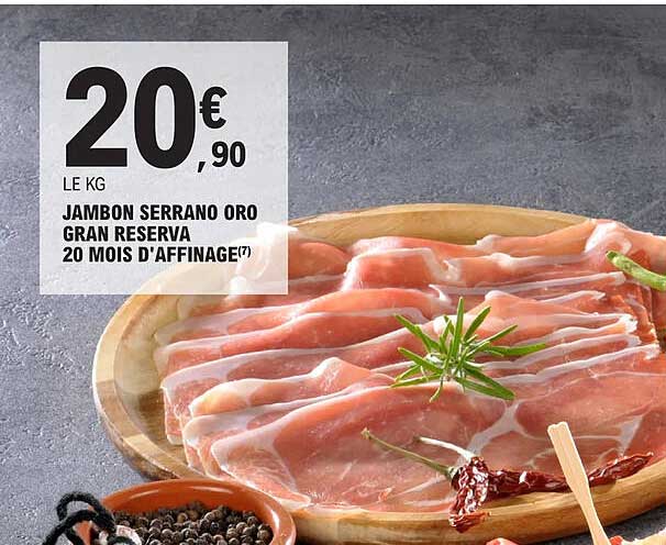 jambon serrano oro gran reserva 20 mois d'affinage