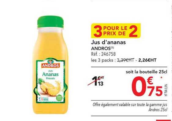 jus d'ananas andros