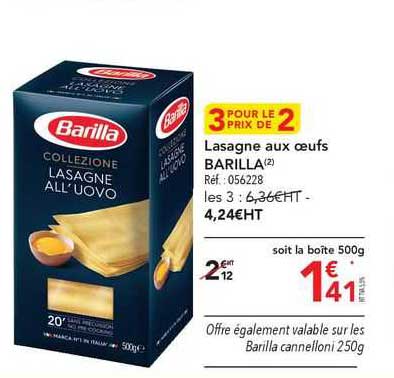 Lasagne Aux œufs Barilla